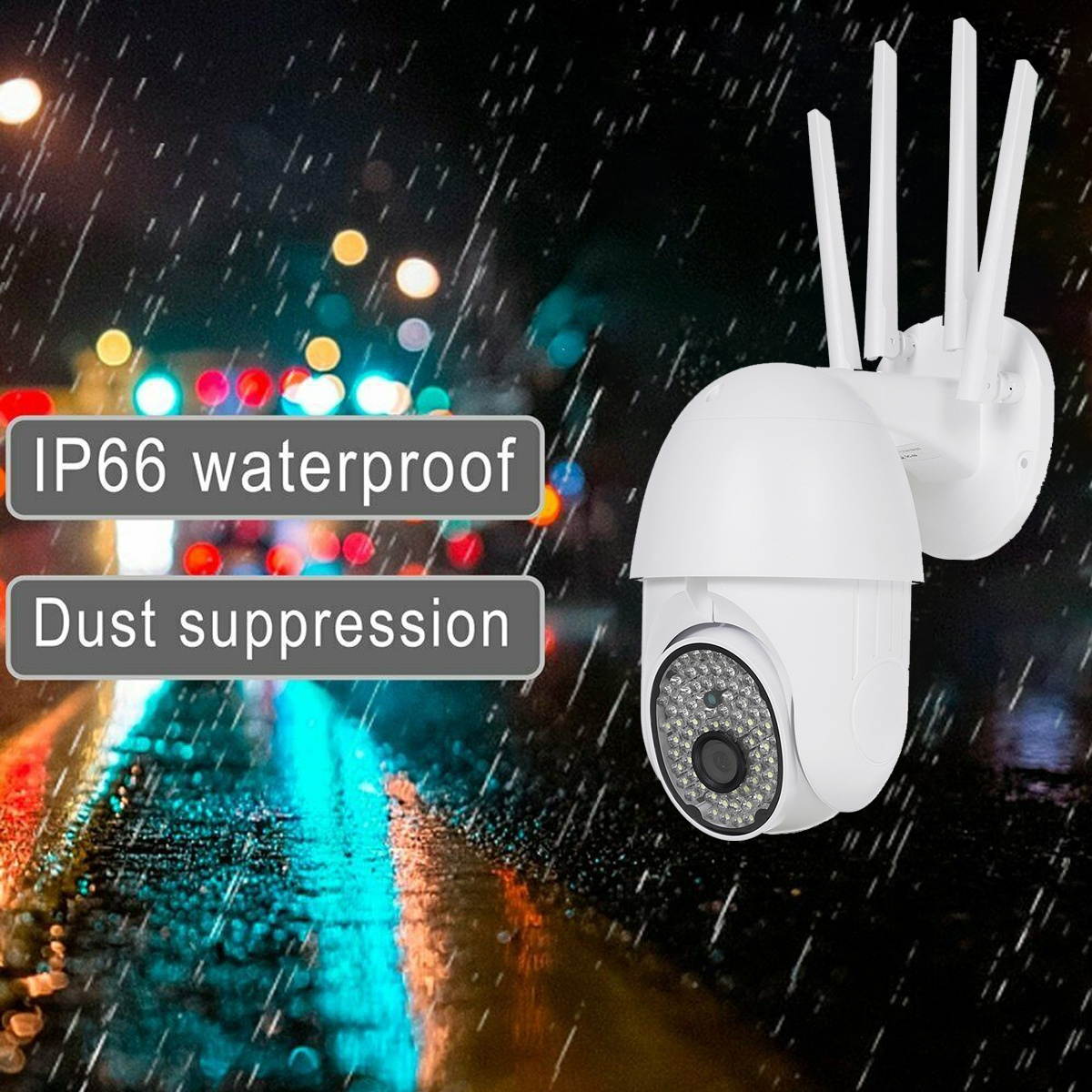 88LEDs 1080P WIFI IP Camera Night Vision Two Way Intercom Wireless Outdoor CCTV HD PTZ Smart Home Security 360&deg; IR Monitor-UK Plug