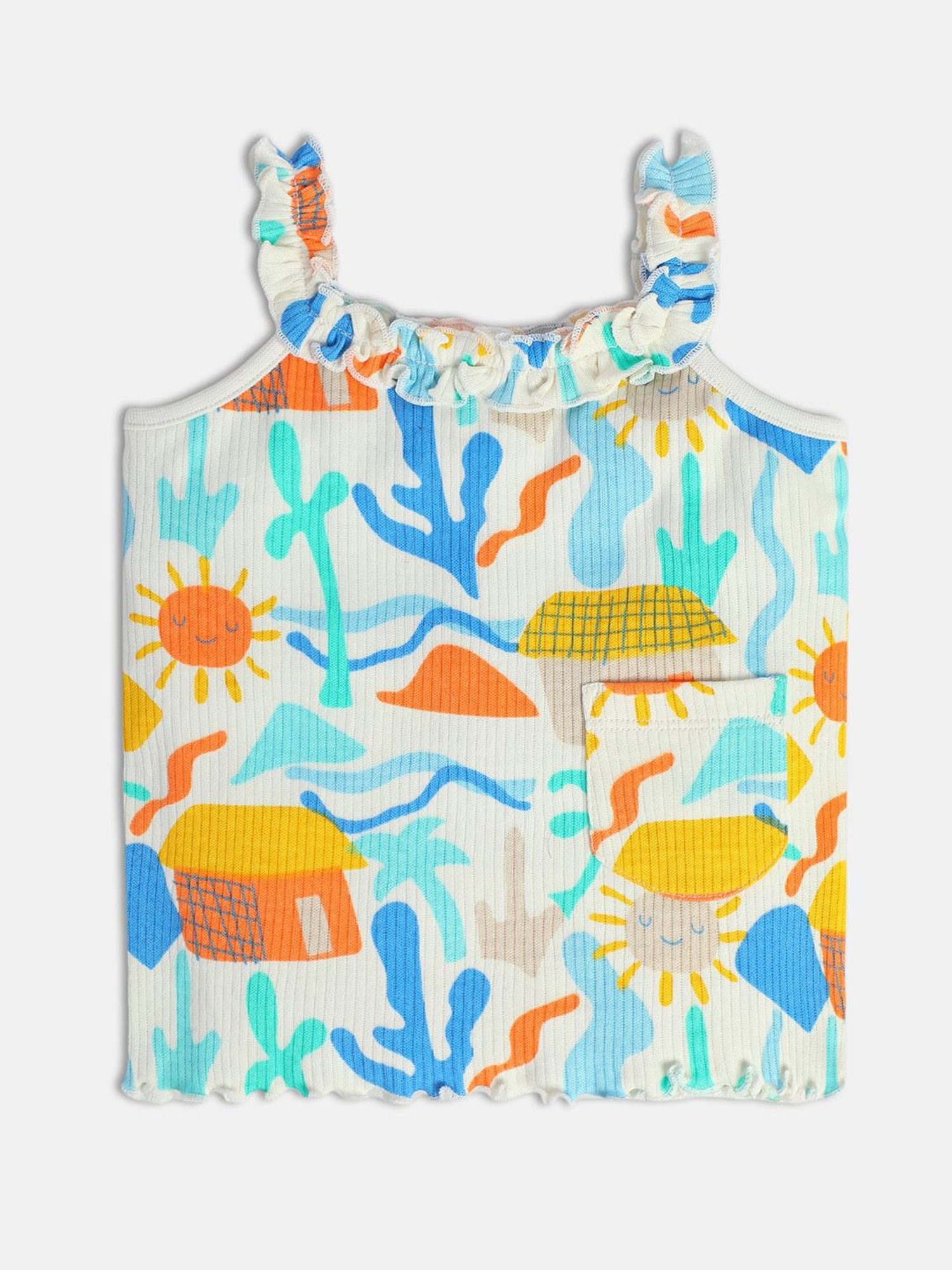 Ed-a-Mamma Baby Blue Printed Top