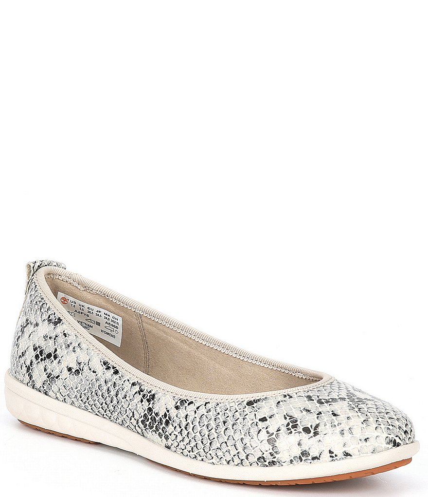 Timberland Women's Bradstreet Snake Print Ballet Flats