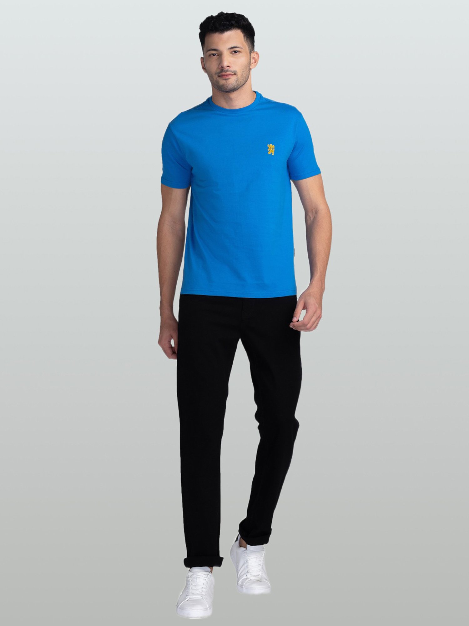 Giordano Blue Slim Fit Crew T-Shirt