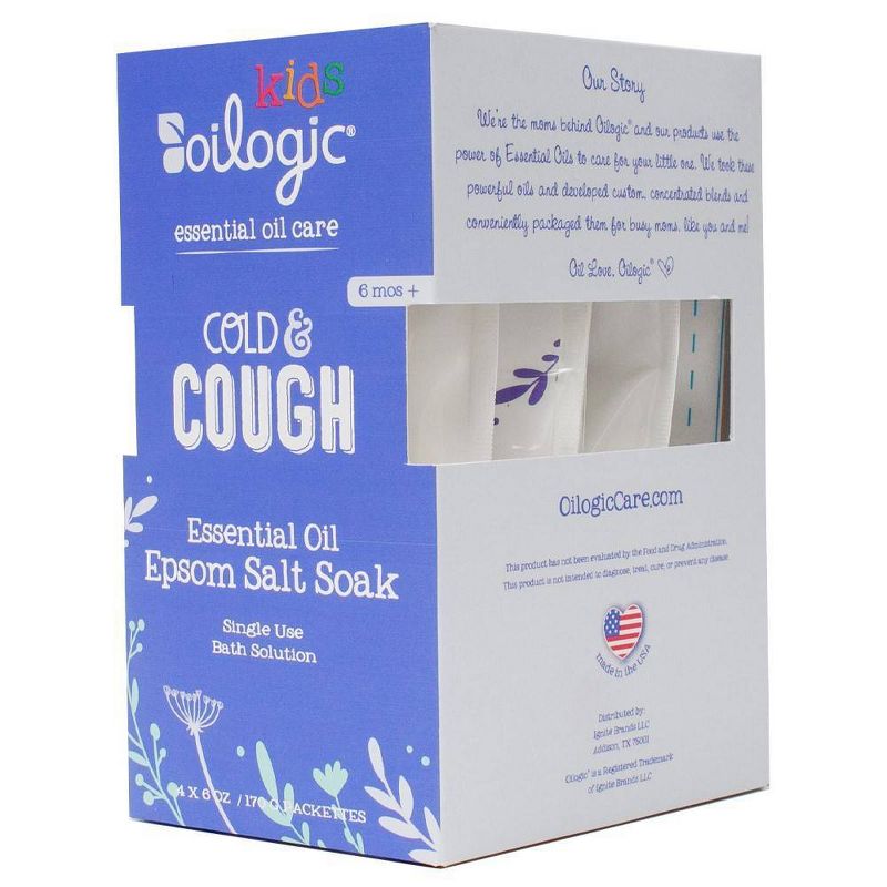 Oilogic Kids Cold & Cough Essential Oil Epsom Salt Soak - 4pk/24oz