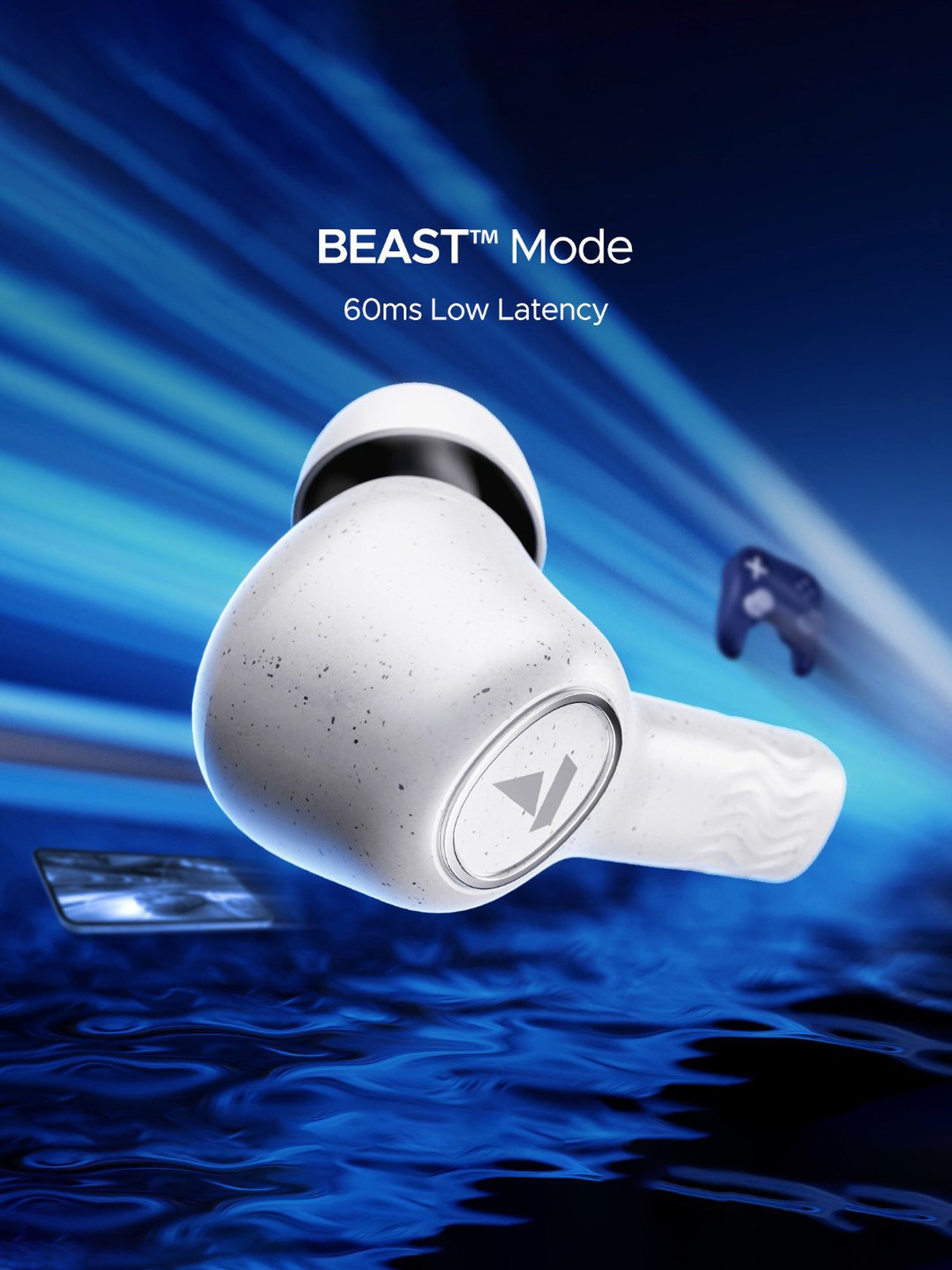 Boat Nirvana Ion IN Ear BT Earbuds with 32dB ANC & 120H Playtime (Quartz White, True Wireless)