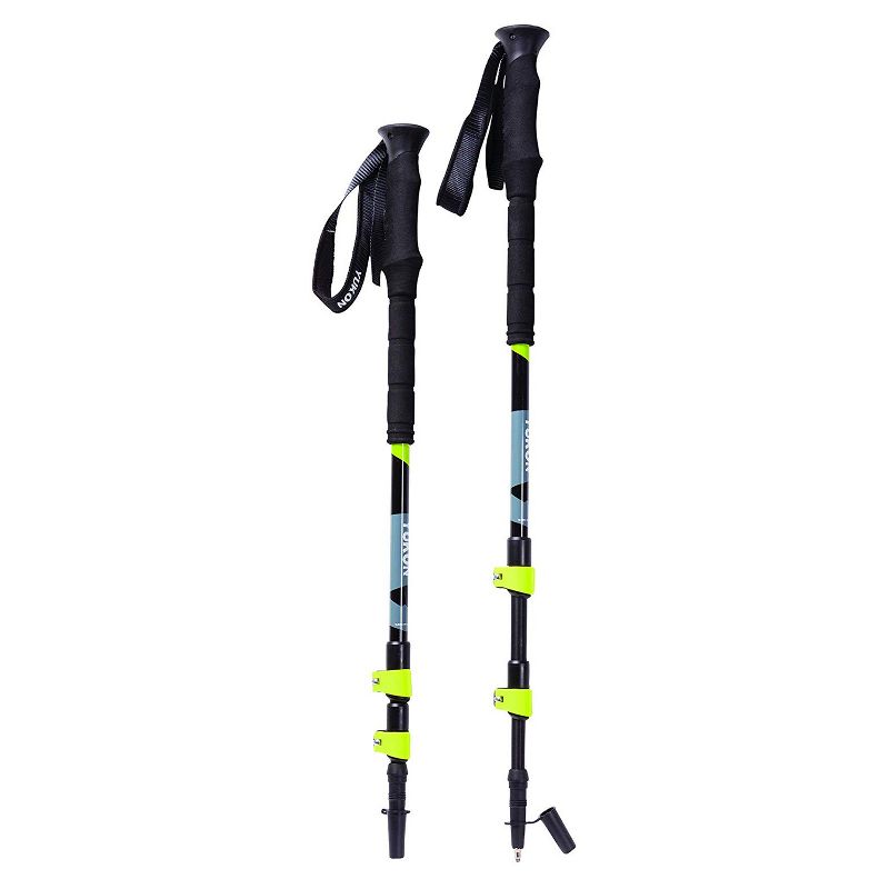 Yukon Charlie's Pro Series Heavy Duty Men's Snowshoe Kit w/ Poles and Bag, Black/Yellow