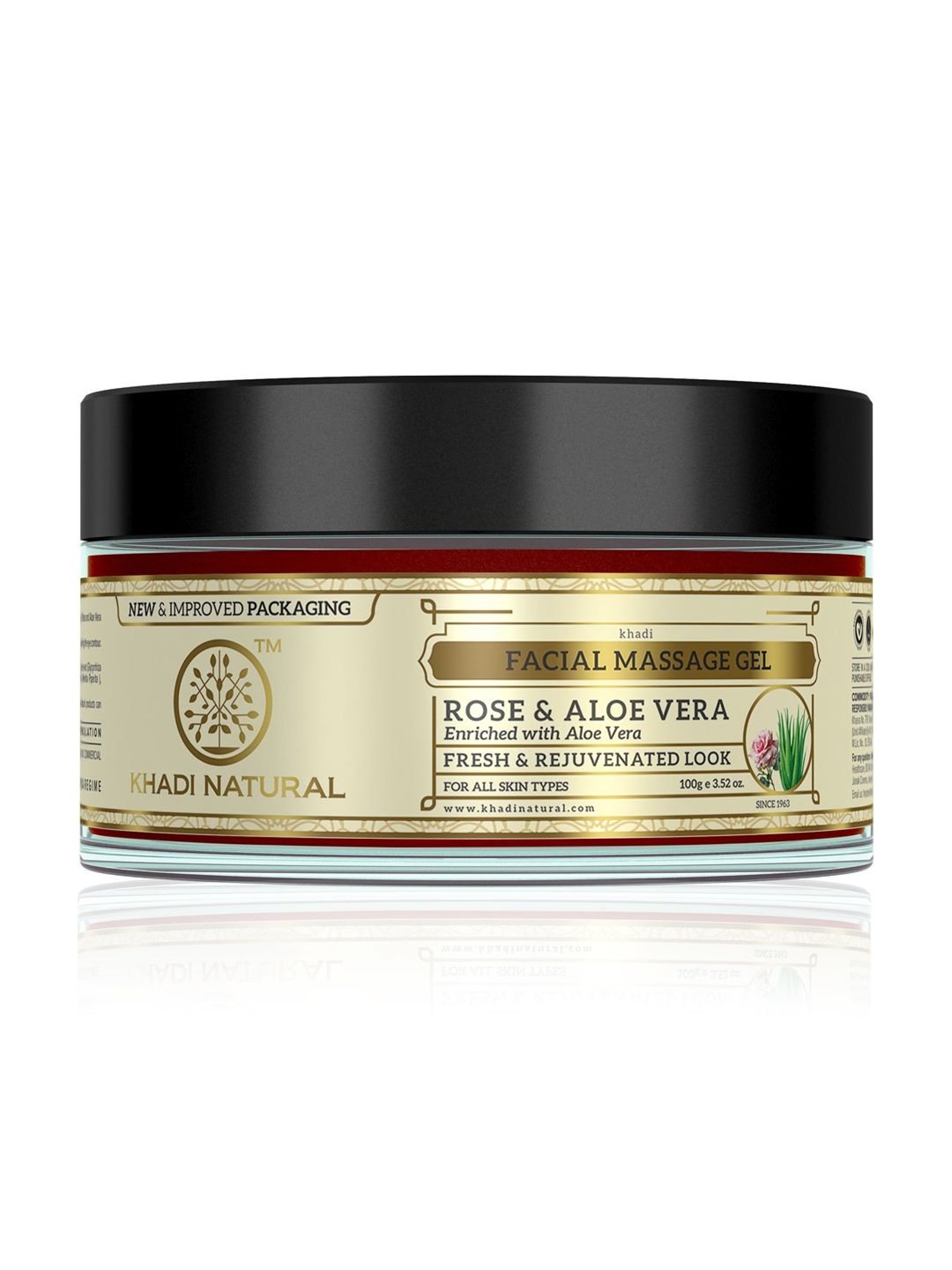 Khadi Natural Rose & Aloe Vera Facial Massage Gel - 100 gm