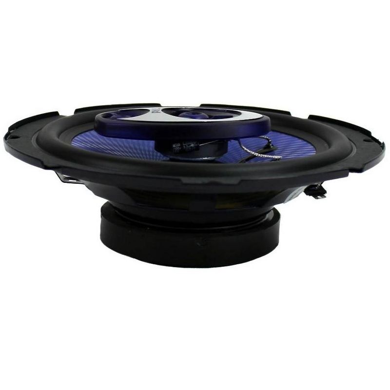 Pyle PL63BL 6.5" 720 Watt 3-Way Car Audio Coaxial Speakers Blue Stereo