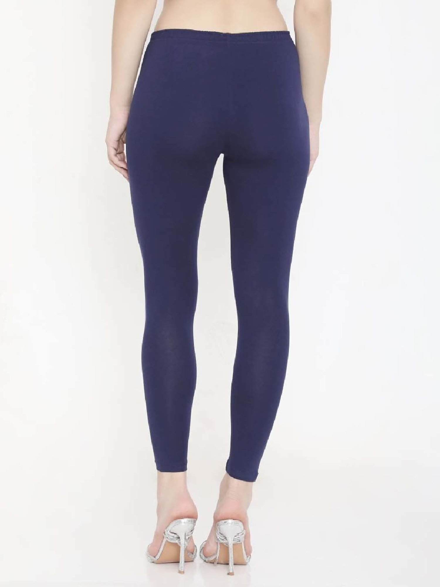 FEELINGS Blue Plain Leggings