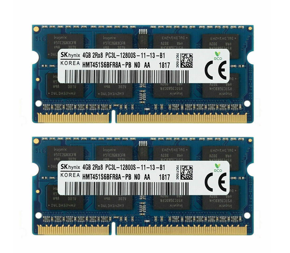 SK Hynix HMT451S6BFR8A-PB 8GB(2X4GB) PC3L-12800 Laptop SODIMM DDR3L 1600 MHz 204pin Memory RAM 1.35V