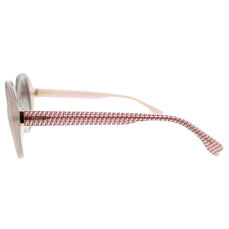 Fendi FF 0001 7PH/K8 Womens Round Sunglasses Brown Red 55mm