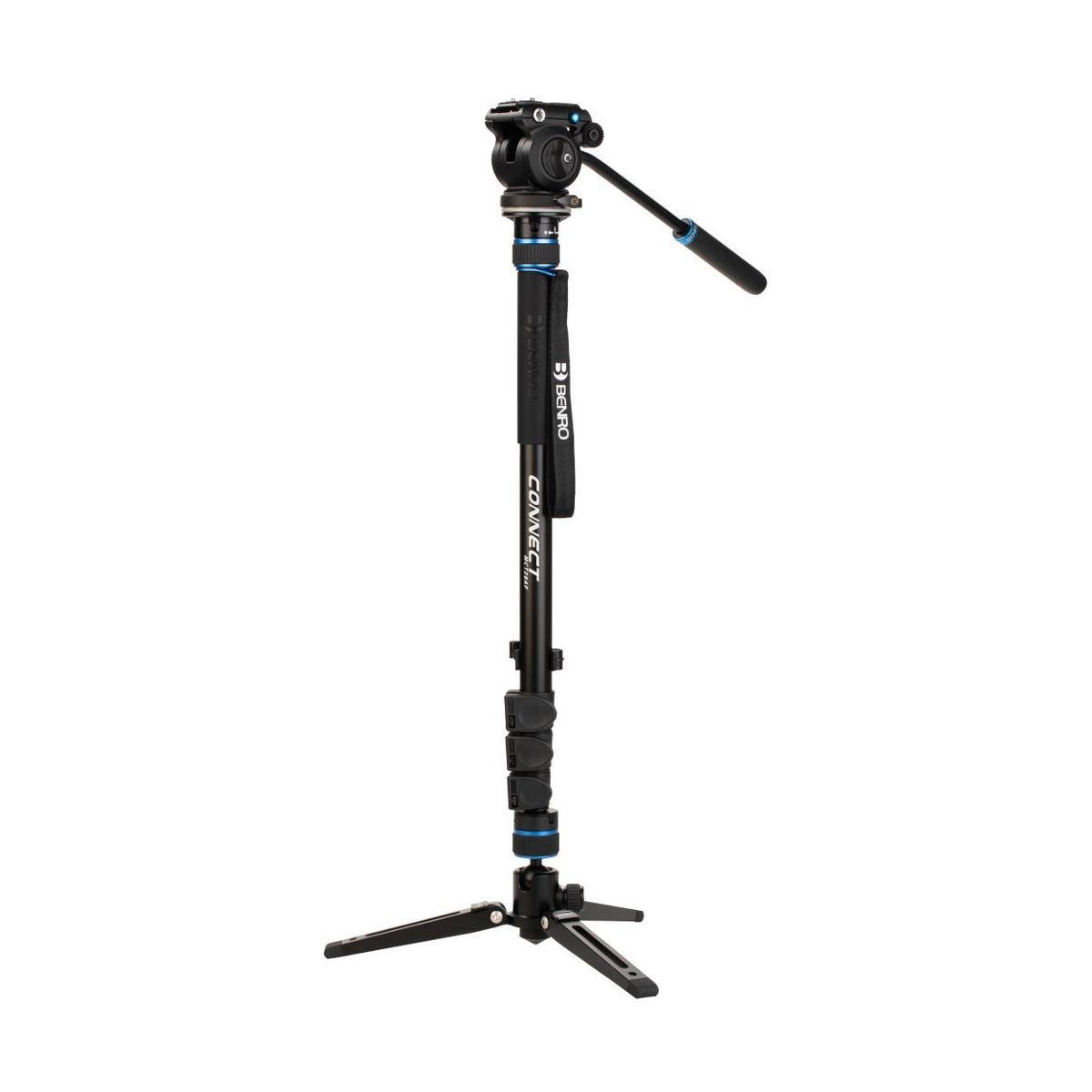Benro MCT28AF Connect Aluminum Video Monopod S2 PRO Flat Base Fluid Video Head