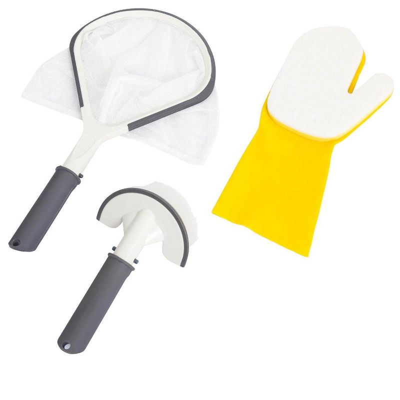 Bestway SaluSpa Hot Tub Spa All-in-One 3-Piece Cleaning Tool Accessory Set