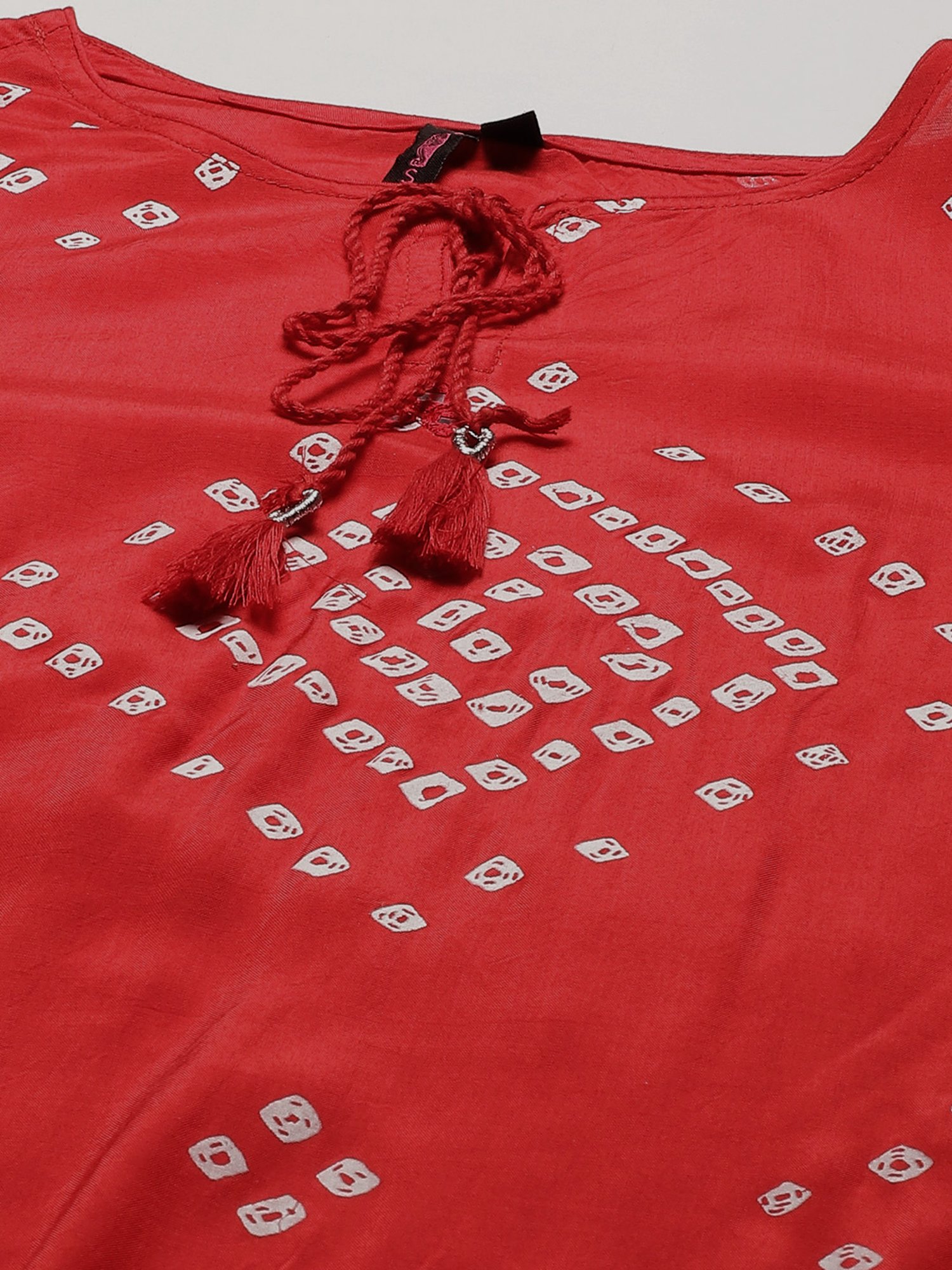 Ishin Red Printed Kurta Pant Set With Dupatta