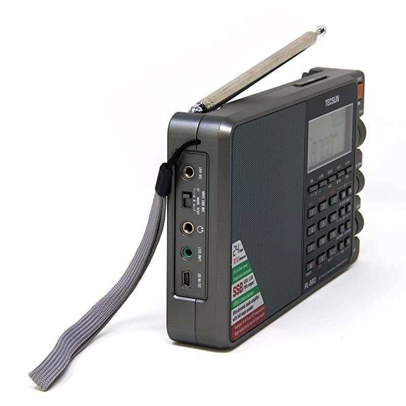 PL880 Portable Digital PLL Dual Conversion AMFM Longwave amp Shortwave Radio with SSB Single Side Band Reception Color Silver