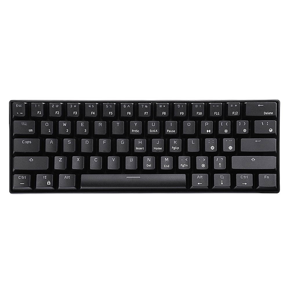 Royal Kludge RK61 61 Keys Mechanical Gaming Keyboard bluetooth Wired Dual Mode RGB Keyboard Black/Brown Switch