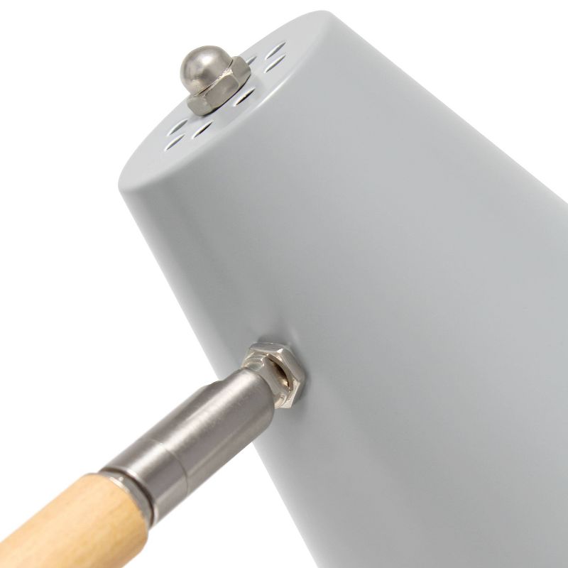 Wooden Pivot Desk Lamp Gray - Simple Designs
