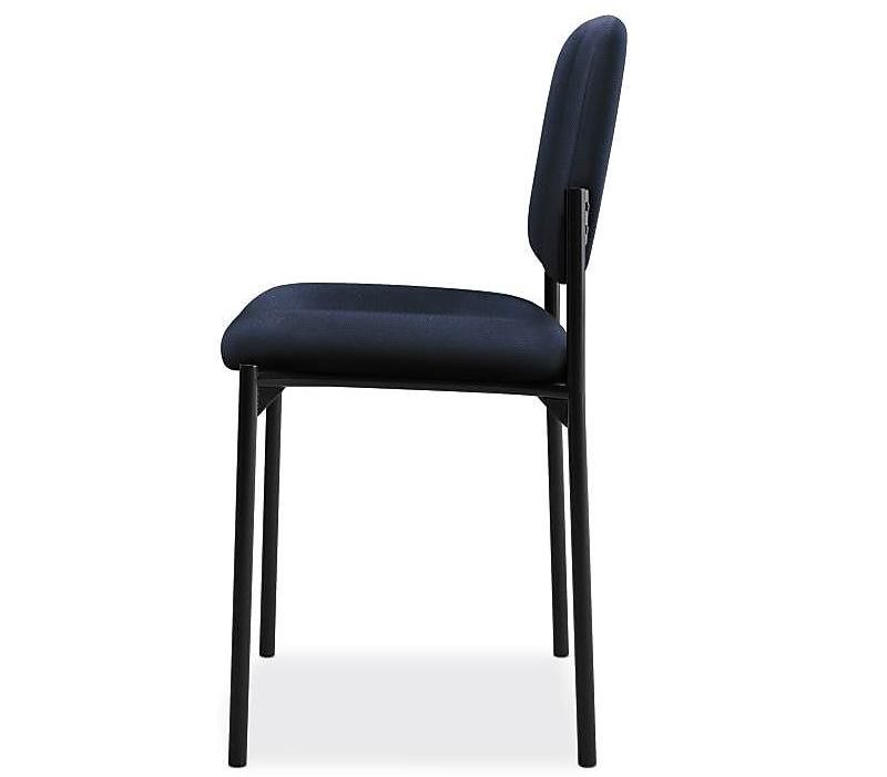 Basyx VL606 Series Stacking Armless Guest Chair Navy Fabric VL606VA90