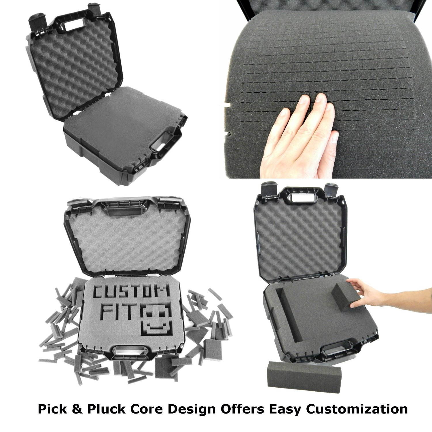 WORKFORCE Travel Video Projector Carrying Hard Case with Customizable Foam - Fits Optoma DLP, WXGA, 1080p and 3D Projectors - Models HD28DSE / HD141x / HD26 / S316 / HD131Xe