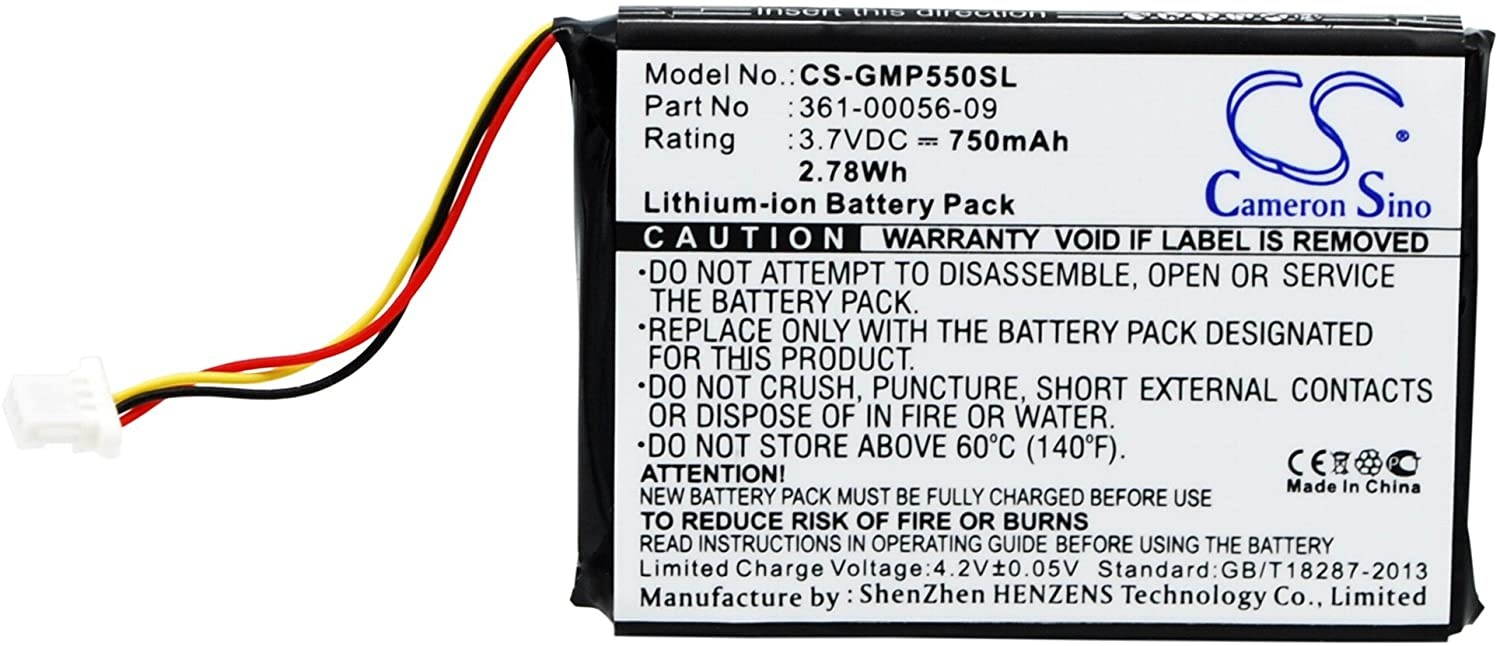 Cameron Sino 750mAh / 2.78Wh Battery Compatible with Garmin Pro 70 Trashbreaker, Pro 550 Trashbreaker, Pro Trashbreaker, Pro 70 Receiver, and Others