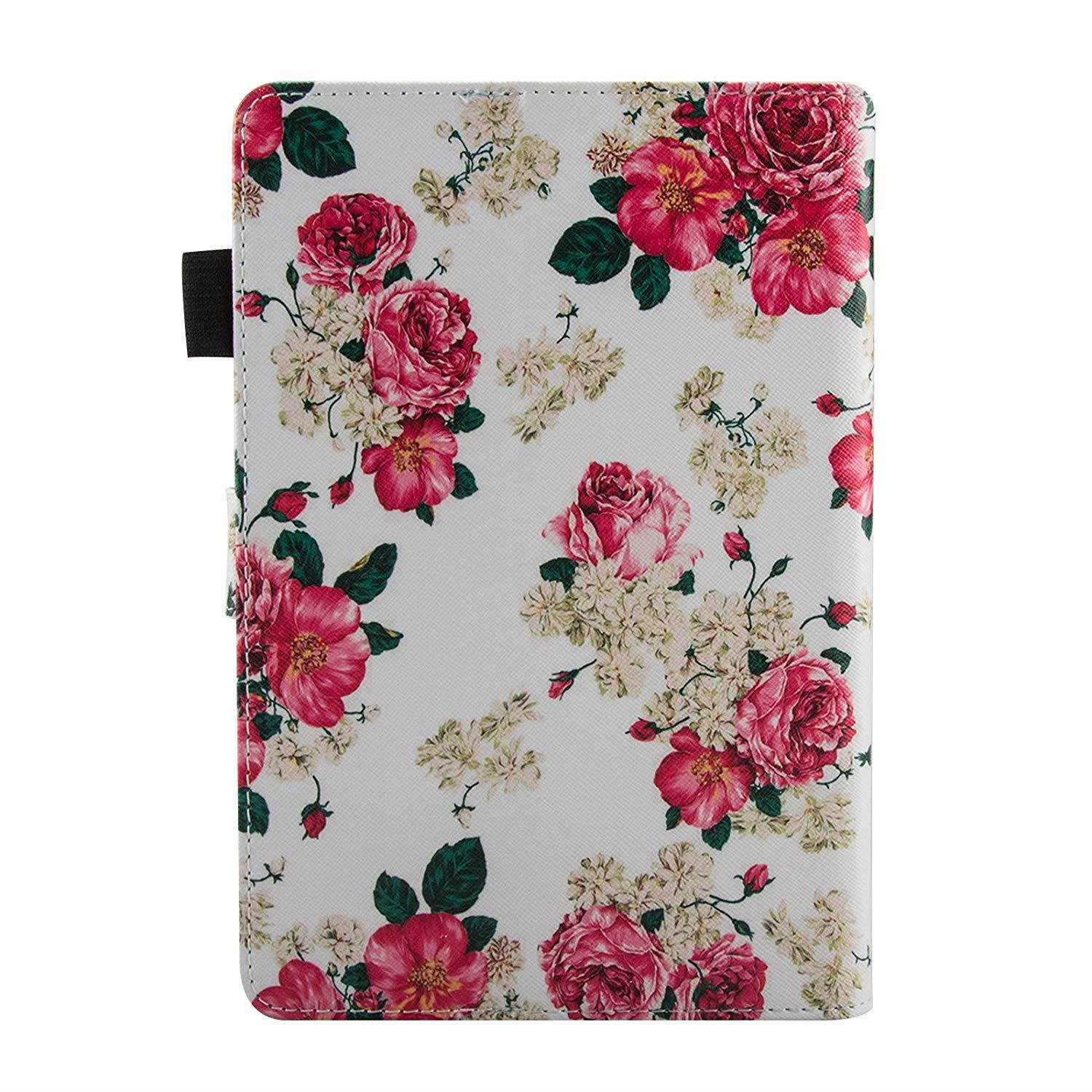 9.5-10.5 inch Universal Case, Dteck Slim Light PU Leather Protective Case with [Card Slots] Pretty Cute Cartoon Folio Flip Stand Wallet Case Cover for All 9.5-10.5 inch Tablet,Rose