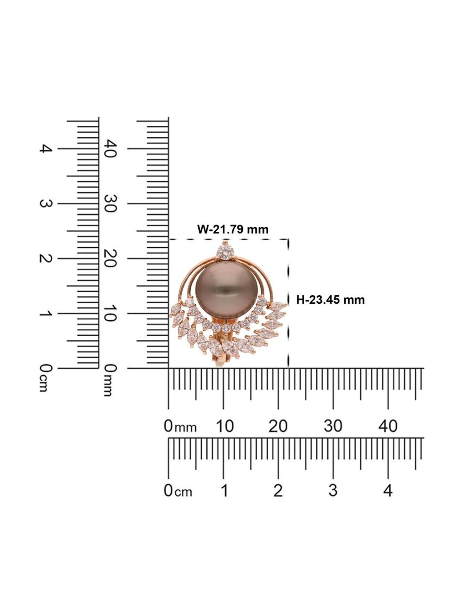 CKC 18k Gold & Diamond Earrings with Pearls for Women