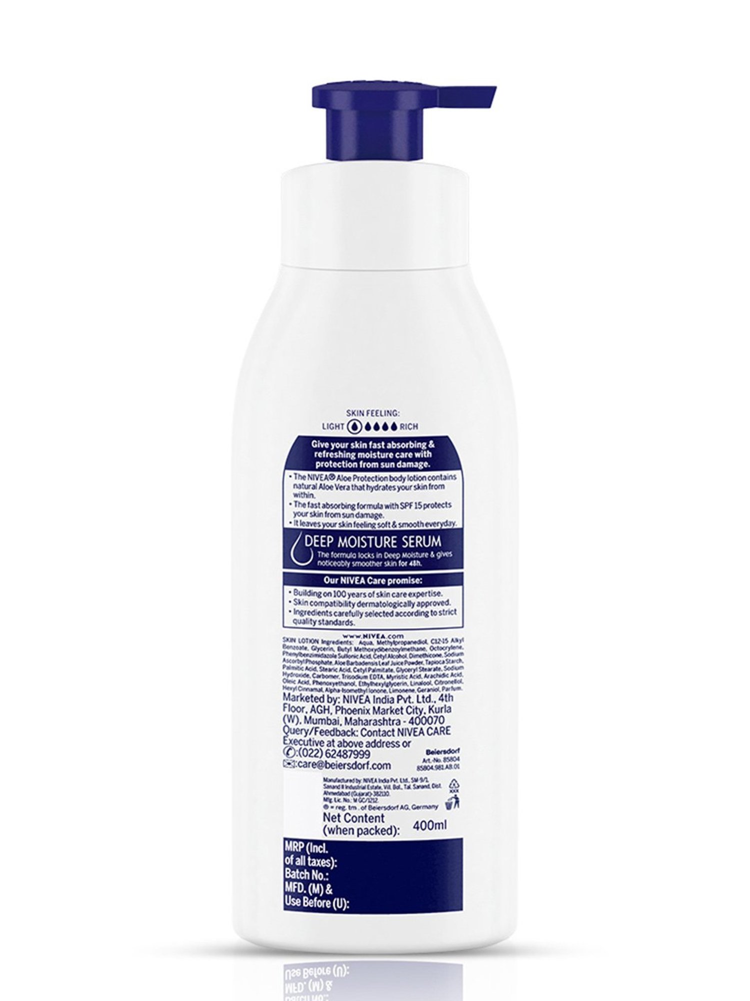 Nivea SPF 15 Body Lotion for Men & Women - 400 ml