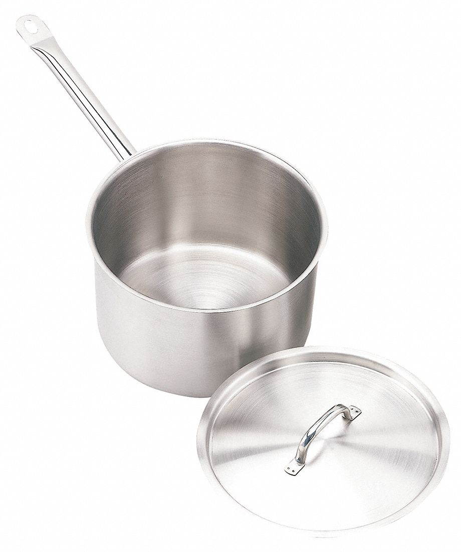 CRESTWARE SSPAN2WC Sauce Pan w/Cover,2 qt,8 In.,SS