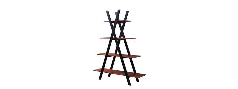 59" Oxford A Bookshelf Cherry/Black - Breighton Home