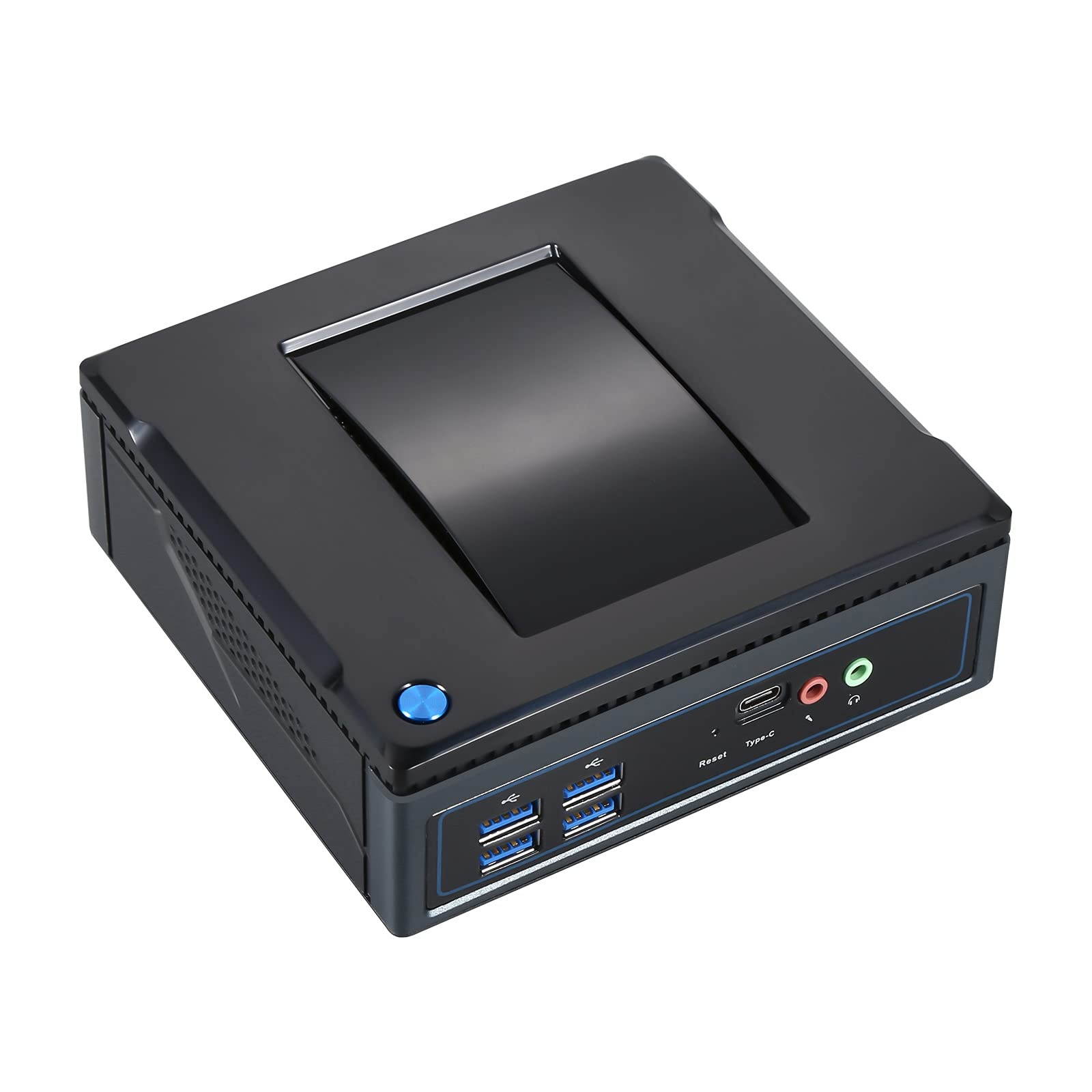 Vnopn K8 Mini PC Windows 10 Pro 64bit with License, Micro Computer AMD A6 8500B Processor 2C/4T, up to 3.0GHz, 8G DDR3 128G SSD, Support Triple HD Display/2.4G+5G WiFi/8 USB/Type-C/Auto Power on