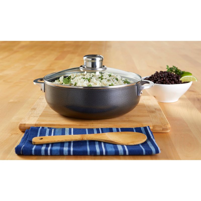 IMUSA 6.9qt Nonstick Aluminum Caldero with Glass Lid