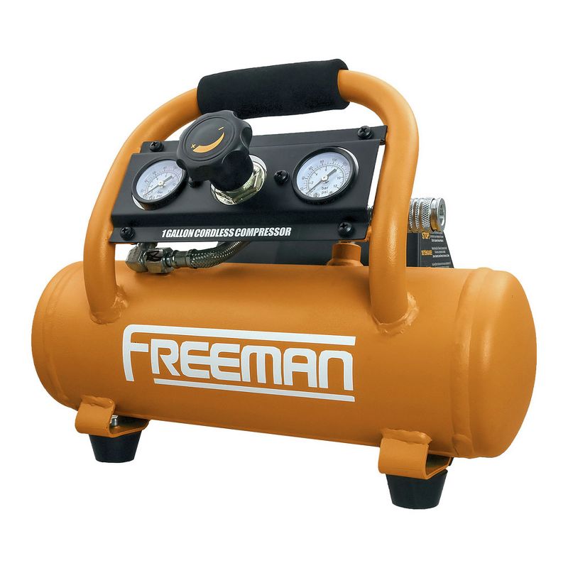 Freeman PE20V1GCK 20V MAX 1/3 HP 1 Gallon Oil-Free Portable Hot Dog Air Compressor Kit (4 Ah)