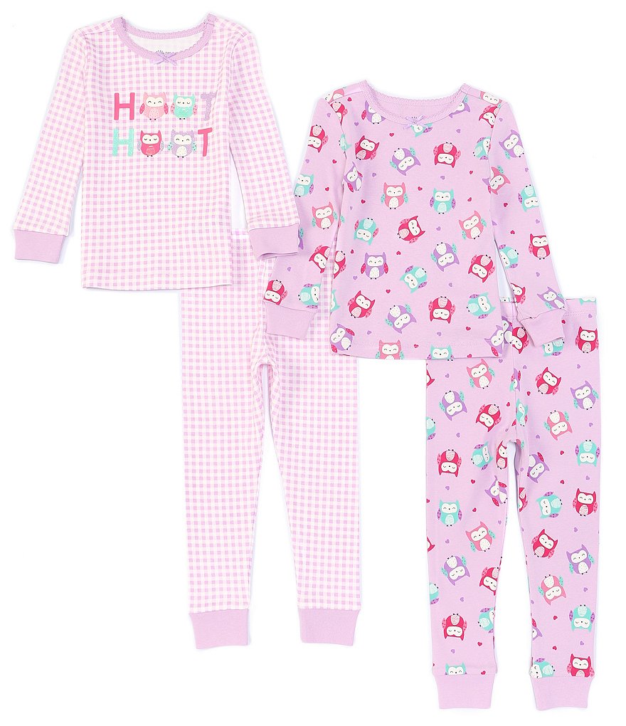 Hudson Baby Infant Girl Fleece Long-Sleeve Gowns 3pk, Navy Rose, 0-6 Months