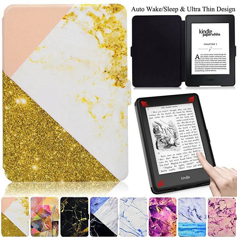 Kindle Paperwhite Case,  PU Leather Flip Case Stand Flexible Magnet with [Auto Wake/Sleep] Smart Protective Case for  Kindle Paperwhite (Fits All 2012, 2013, 2015 Versions)(Pattern2)