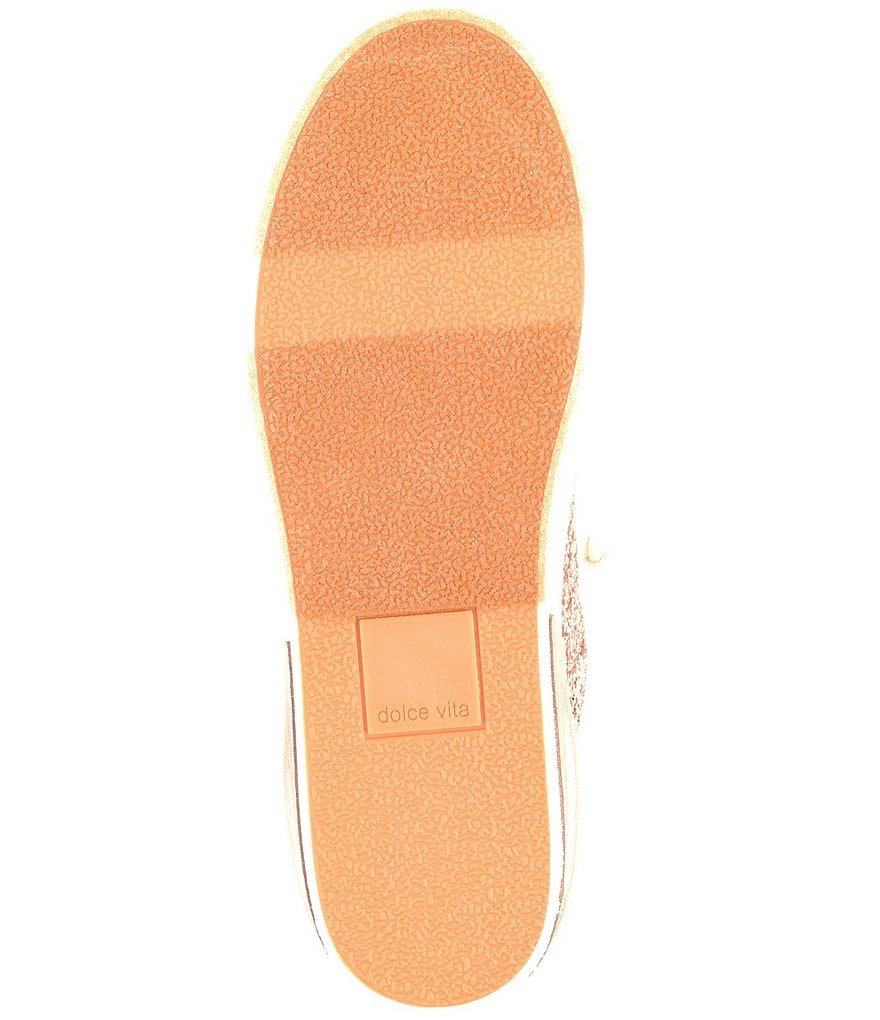 Dolce Vita Zina Glitter Patchwork Detail Lace-Up Sneakers