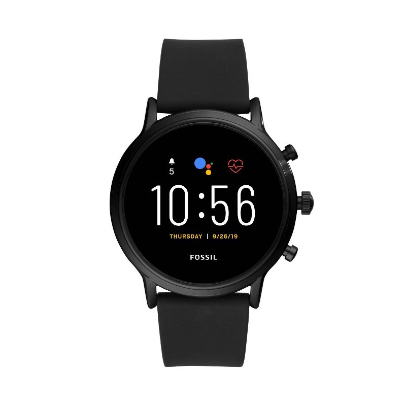 Fossil Gen 5 Smartwatch Carlyle HR 44mm - Black with Black Silicone
