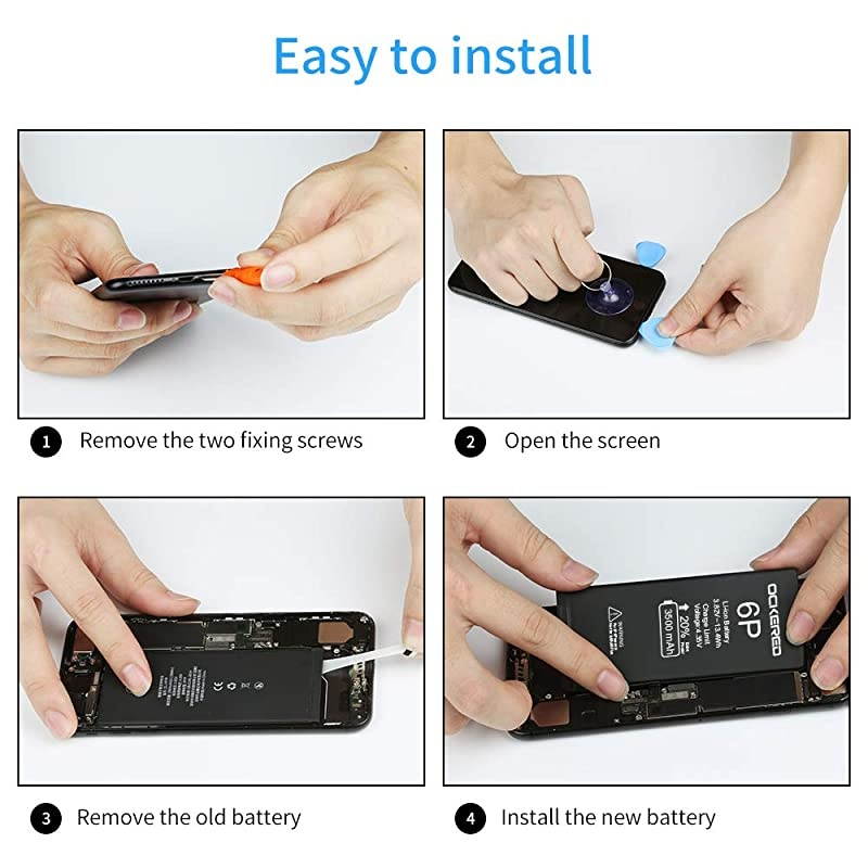 for iPhone 7,2200mAh High Capacity New 0 Cycle Replacement ,Model A1660,A1778,A1779,with Complete Professional Replacement Tool Kits