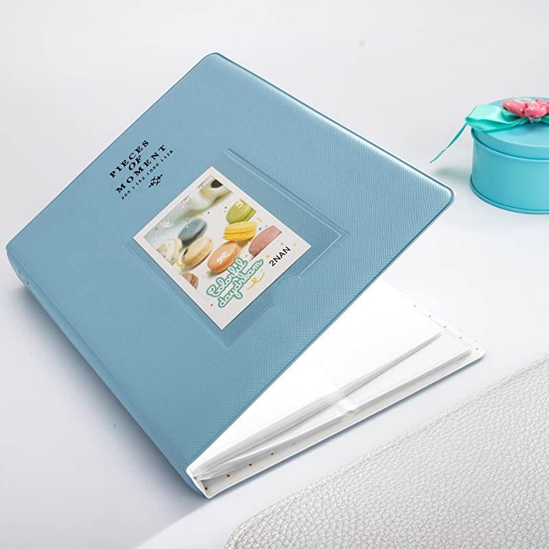 Instax Mini 9 Instant Film Camera Ice Blue + Instax Film 10 Shots + Pleather Case + 64 Pocket Album+ Photix SelfStanding Frames + Stickon Frames Exclusive Instax Design Bundle