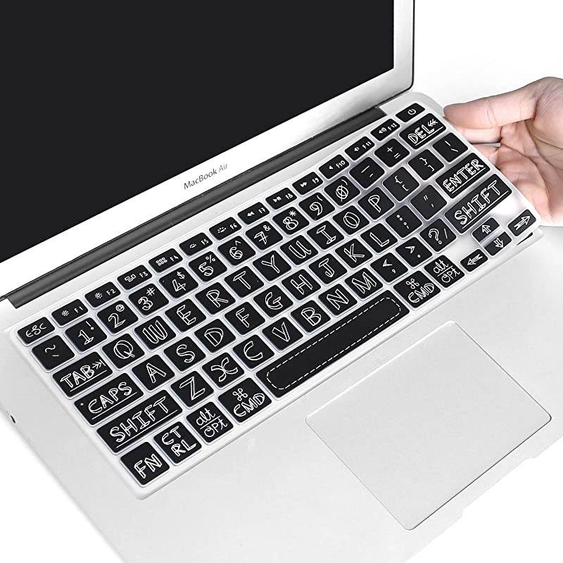 Keyboard Cover Skin for 2015 or Old Version MacBook Air 13 MacBook Pro withWithout Retina Display 13 15 17 inch Wireless Keyboard Not fit for with 2019 2018 Air 13 A1932Shadow