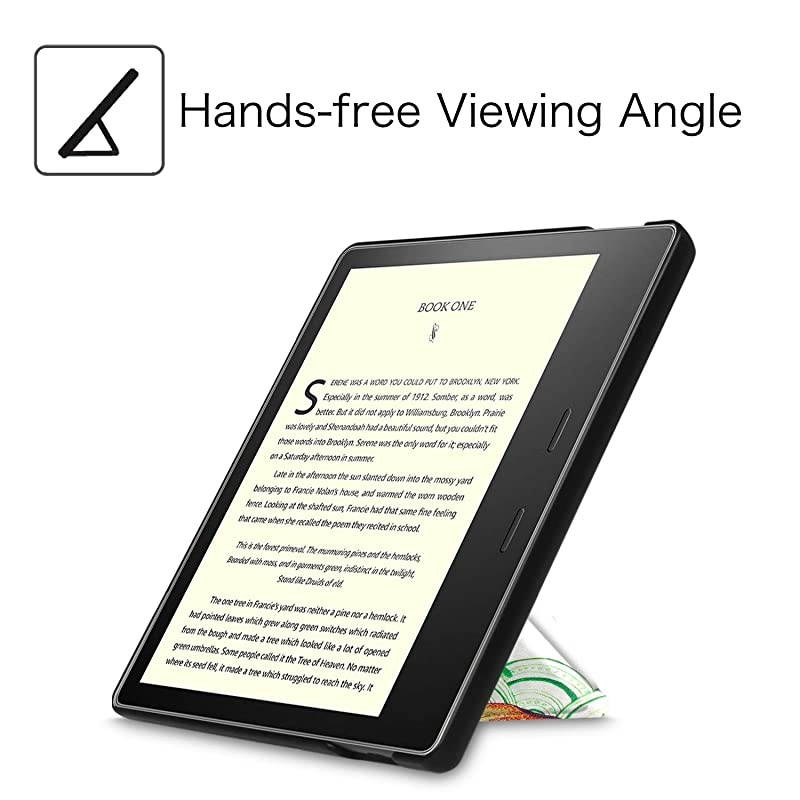 Origami Case for AllNew Kindle Oasis 10th Generation 2019 Release and 9th Generation 2017 Release Slim Fit Stand Cover Support Hands Free Reading with Auto Wake Sleep Love Tree