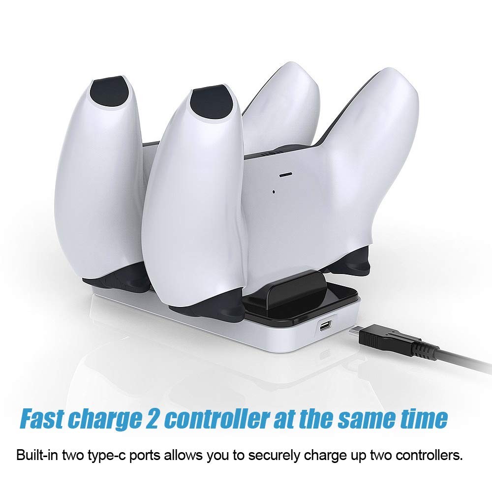 Balight Dual Controller Charging Dock Station Charger For PS5 Gamepad Charger Stand For Playstation 5 PS5 Game Pad Accessories