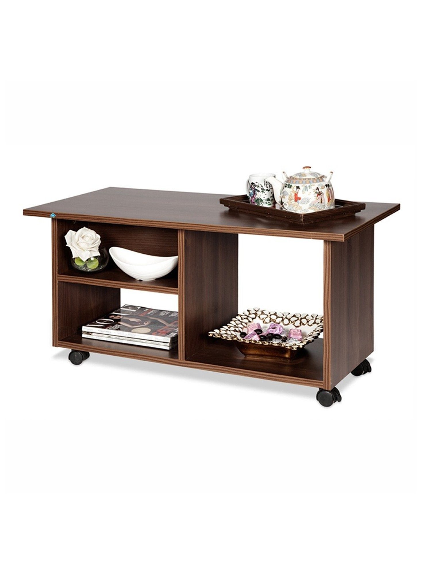 Delite Kom Pure Acacia Dark Engineered Wood Coffee Table