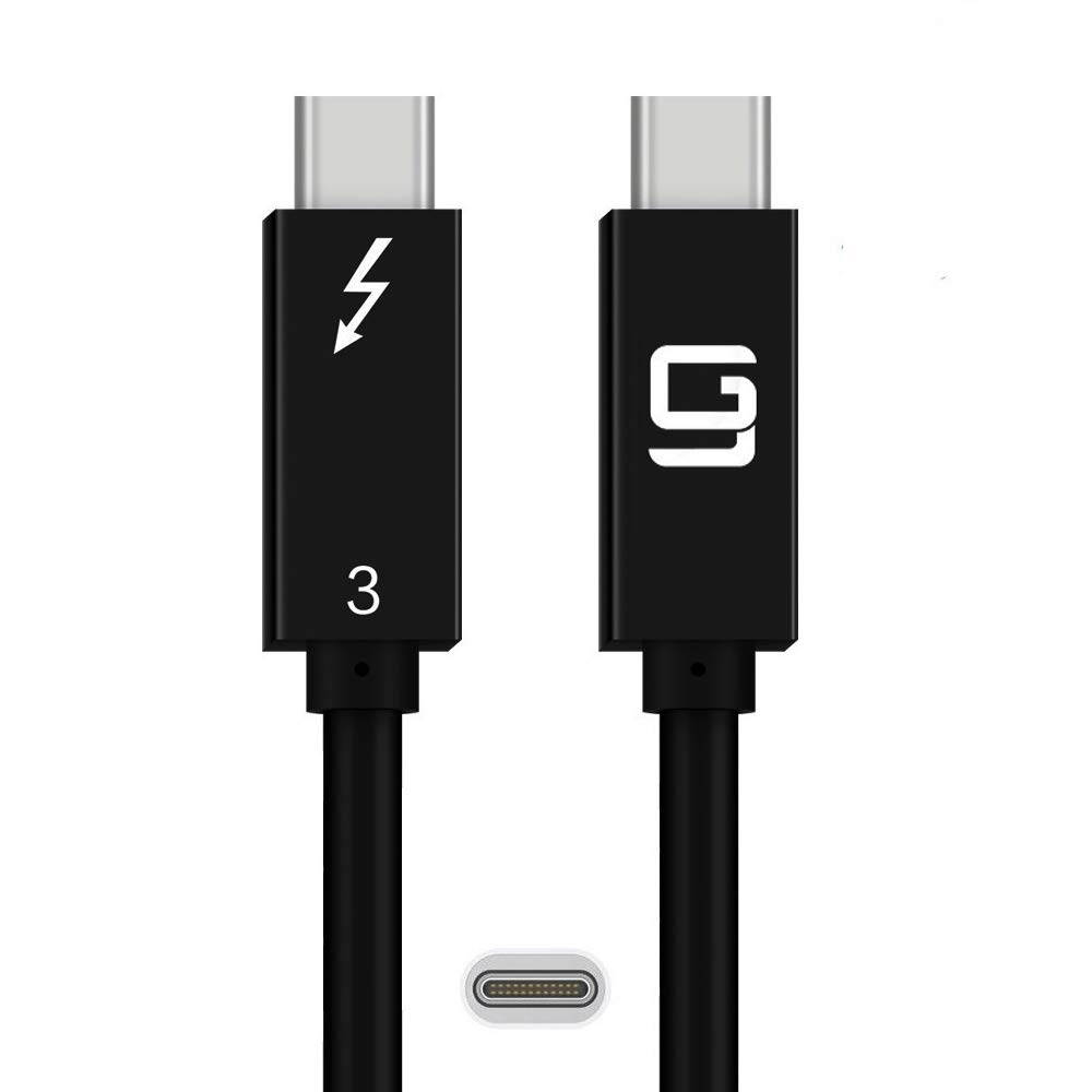 Thunderbolt 3 Cable (40Gbps) SuperSpeed [Intel Certified] USB-C to USB-C 100W TPE Dual 4k or Single 5k @60hz Display (2.6ft/40Gbps Thunderbolt 3 (TPE)