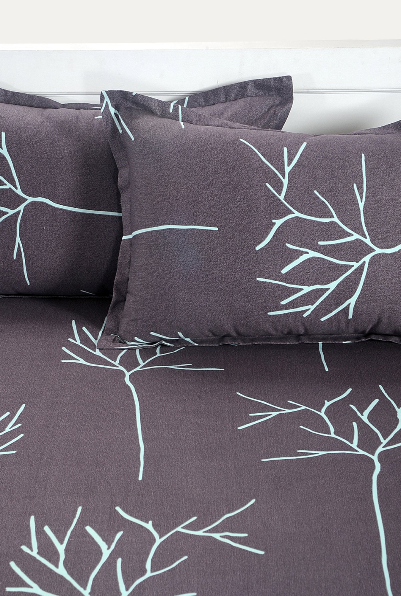 Maspar Blue Cotton 200 TC Reversible Duvet Cover Set