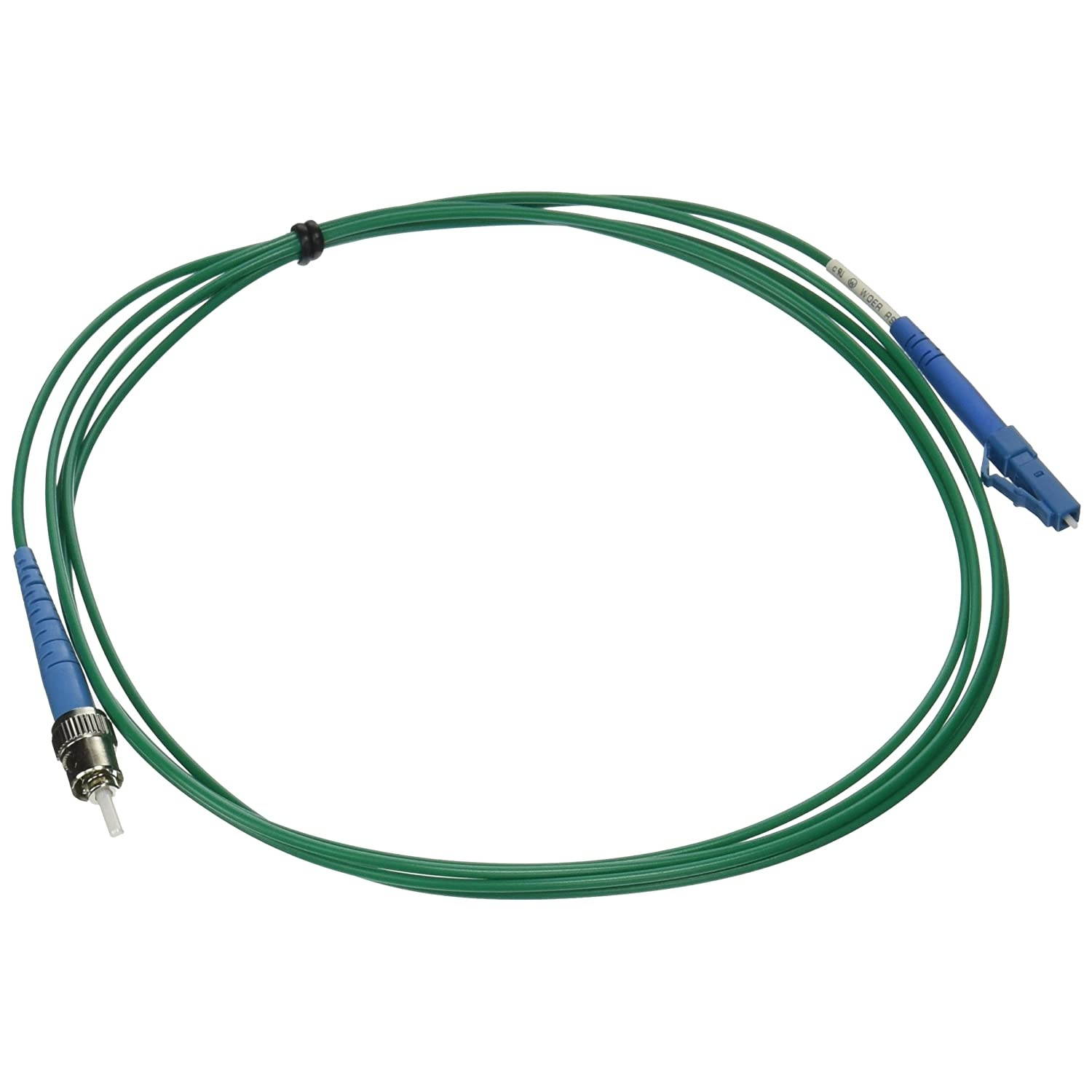 C2G/Cables to Go 33411 LC/ST Simplex 9/125 Single-Mode Fiber Patch Cable (2 Meters, Green)