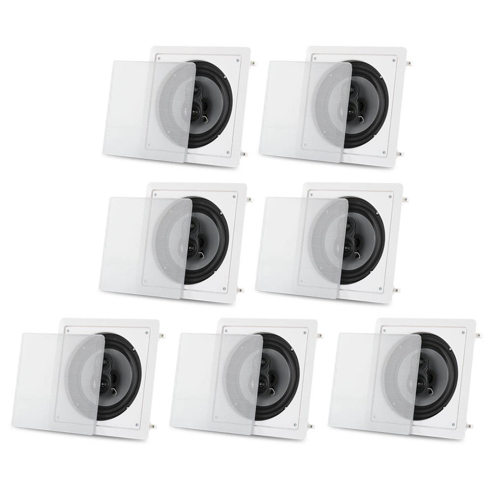 Acoustic Audio CS-I83S Flush Mount In Ceiling Speakers with 8" Woofers 7 Pack