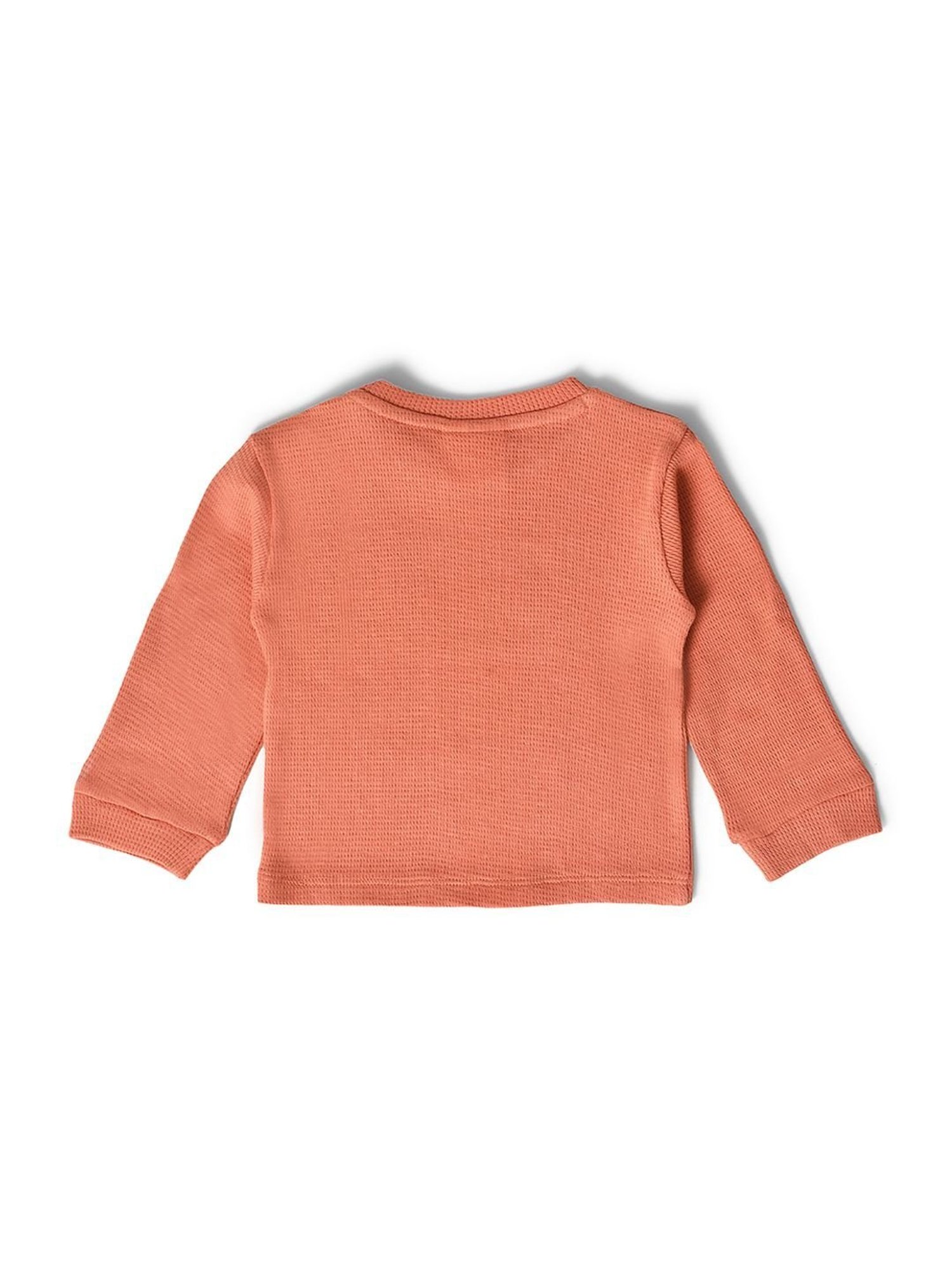 MiArcus Kids Orange Cotton Printed Full Sleeves Sweatshirt