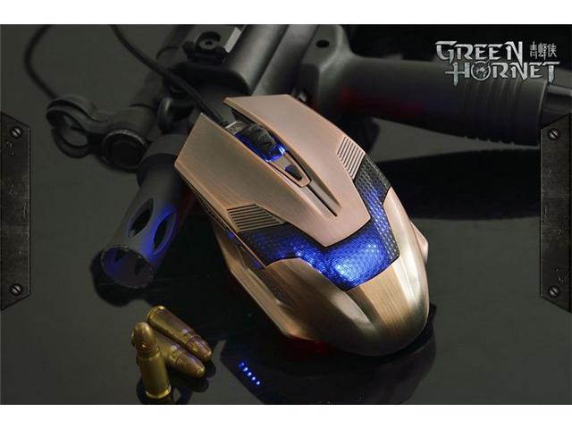 A-Jazz 2000dpi Green Hornet LED 6-Button Pro Gaming Optical Mouse (Eco Friendly Packaging)