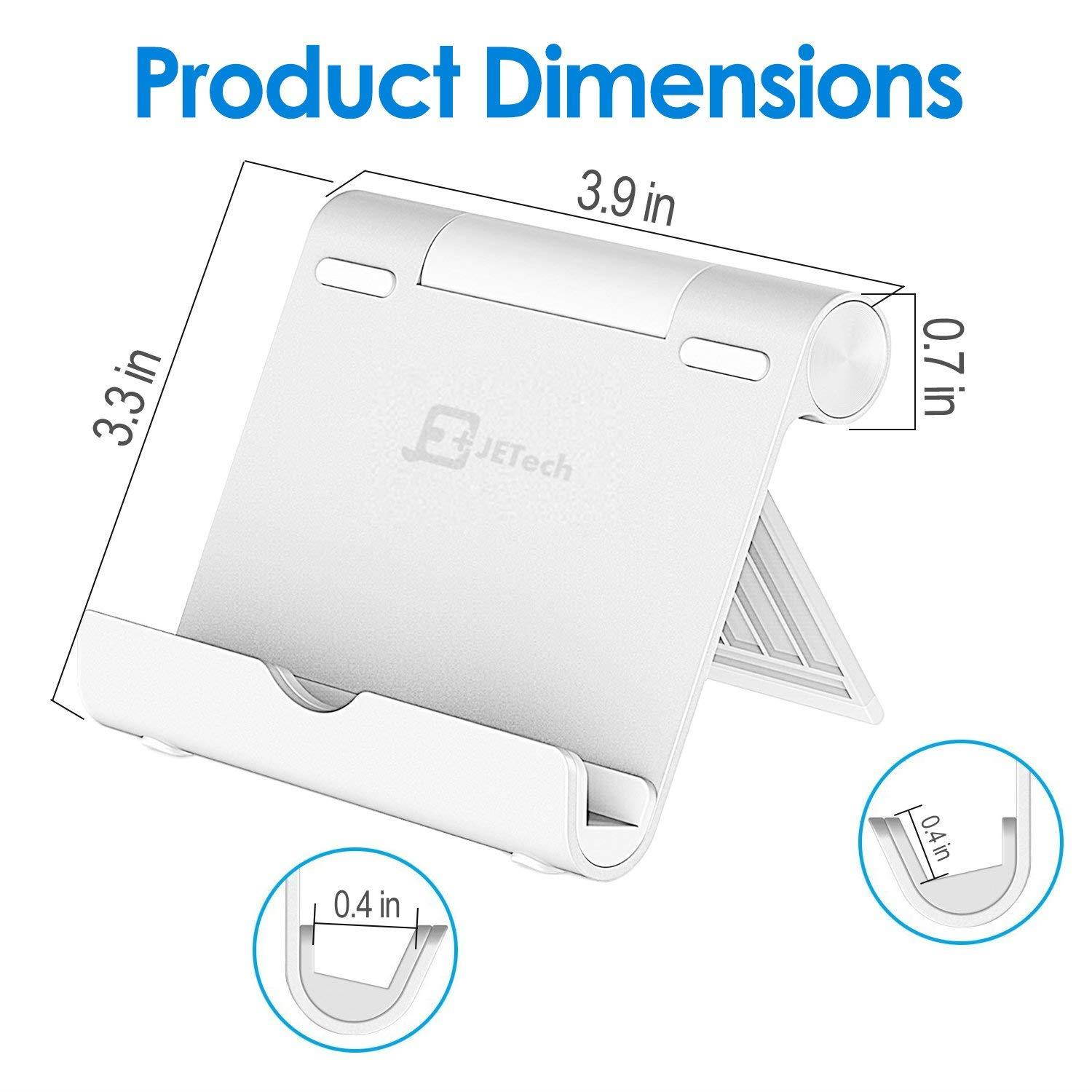 JETech Stand for Tablet and Smartphone, Multi-Angle, Portable, Aluminum