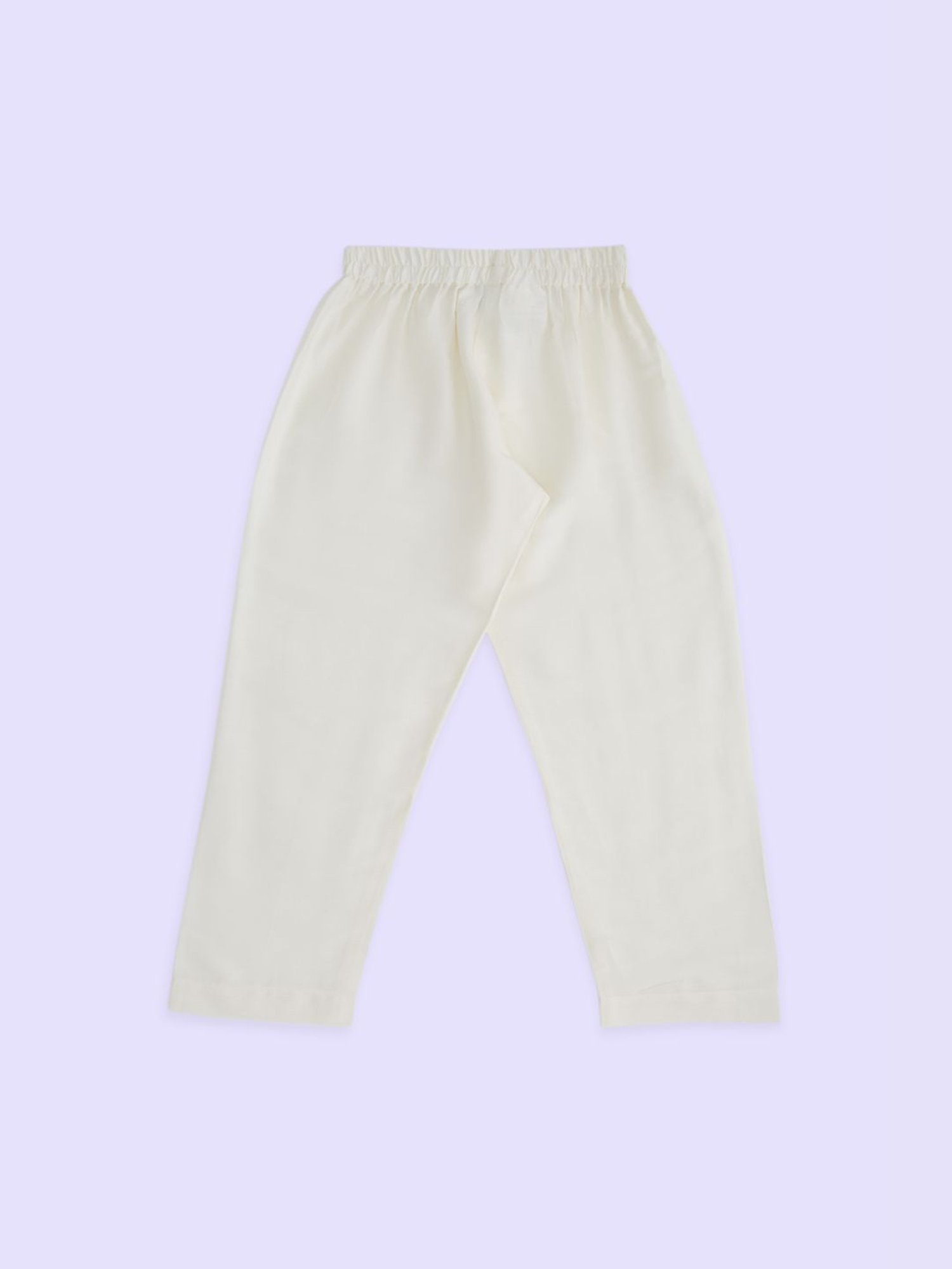 Indus Route by Pantaloons Kids Blue & White Embroidered Full Sleeves Kurta Set