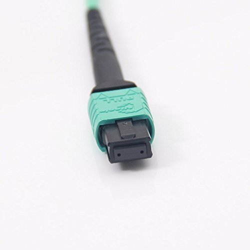 MPO/MPO Fiber Optic Patch Cord, OM3 Multimode Fiber, for QSFP+ SR4, 5-Meter, 10Packs