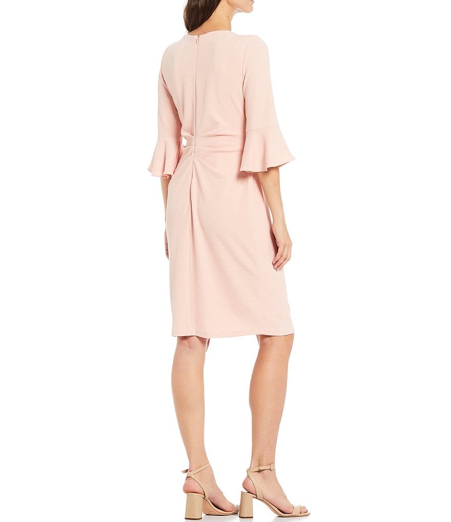 Adrianna Papell Rio Knit Draped Sheath Dress