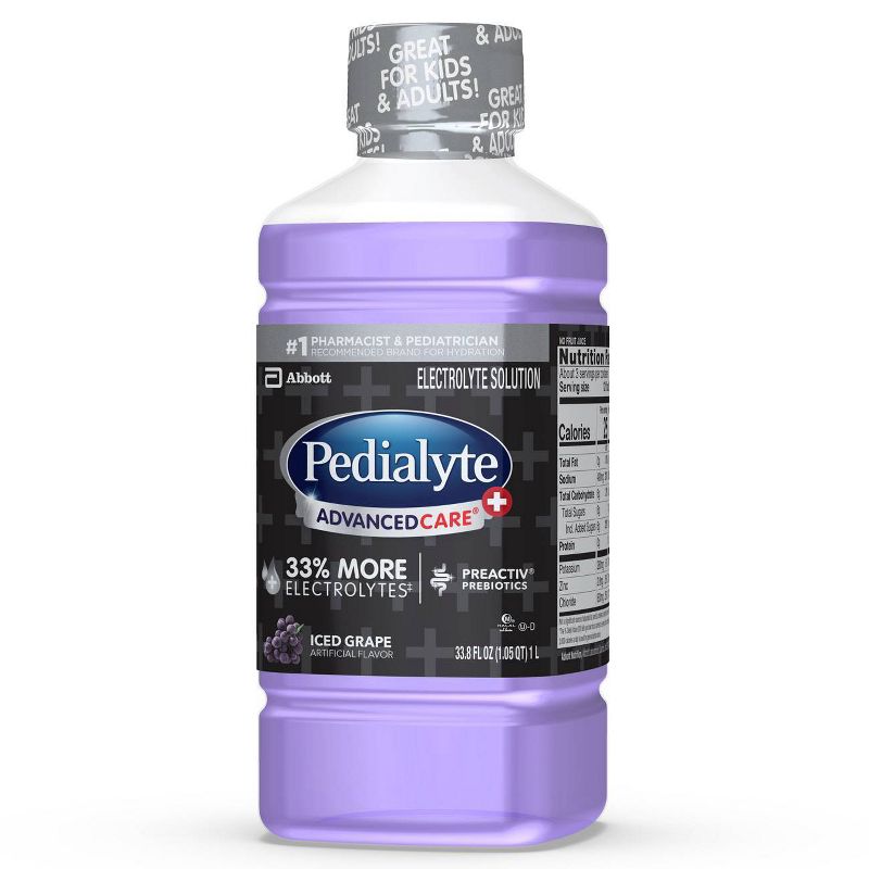 Pedialyte AdvancedCare Plus Electrolyte Solution - Iced Grape - 33.8 fl oz
